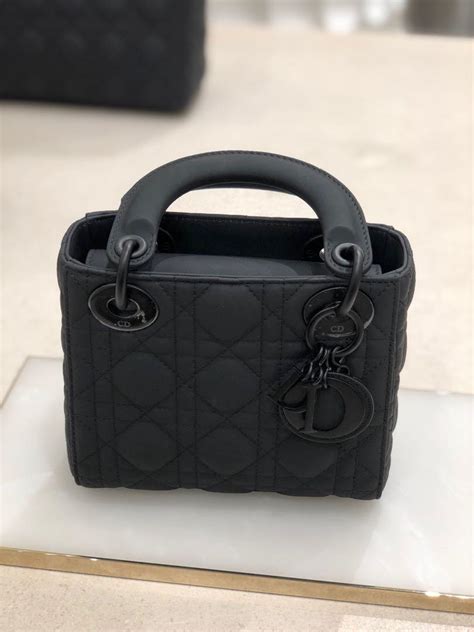 dior mini matte black|dior lady bag.